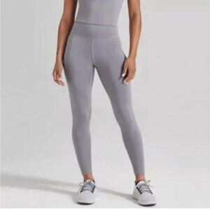 Allbirds Natural Leggings Midrise Compressive Skinny ankle Tights Gray Gust Sz S